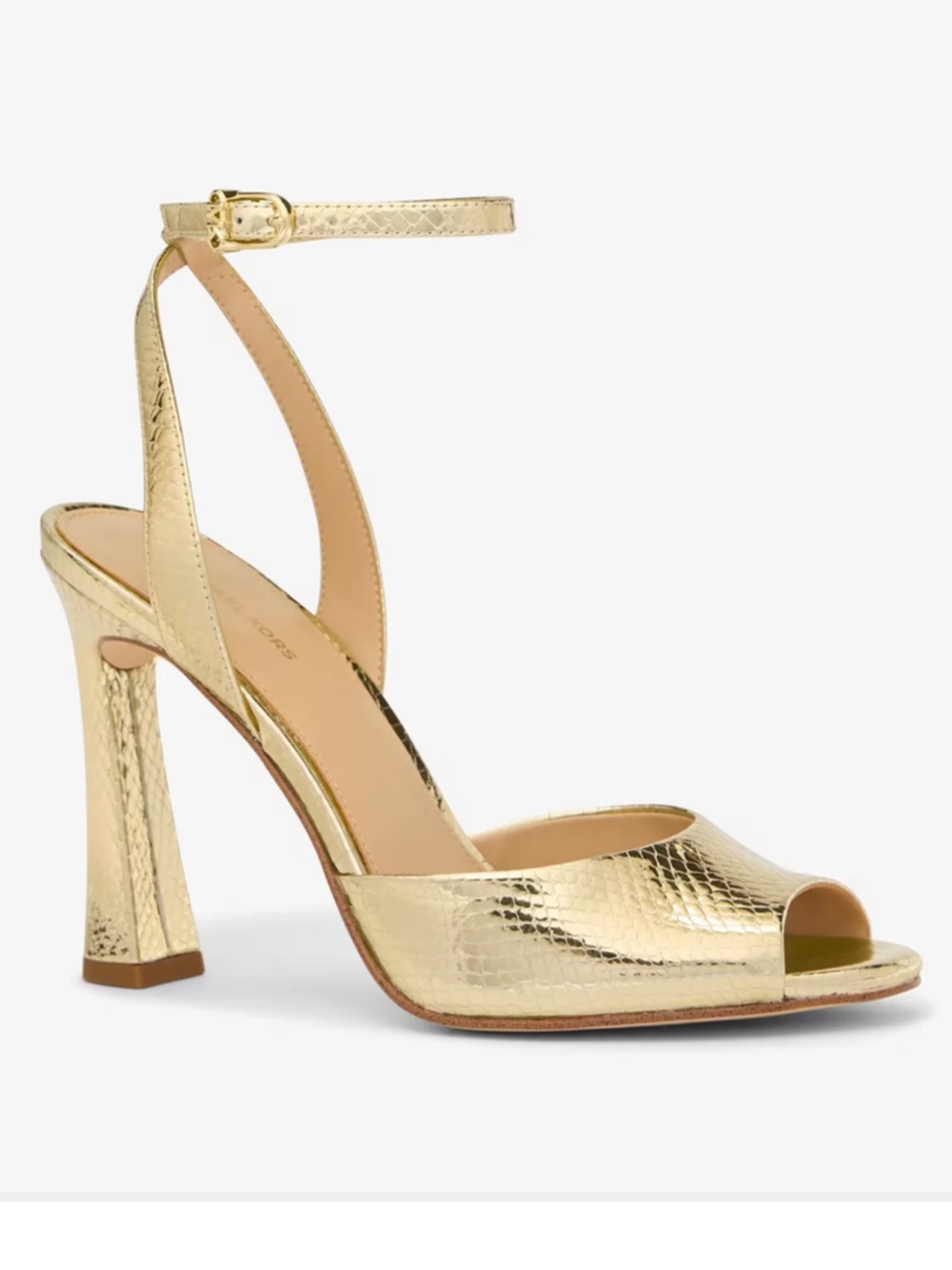 Michael kors gold snake heels